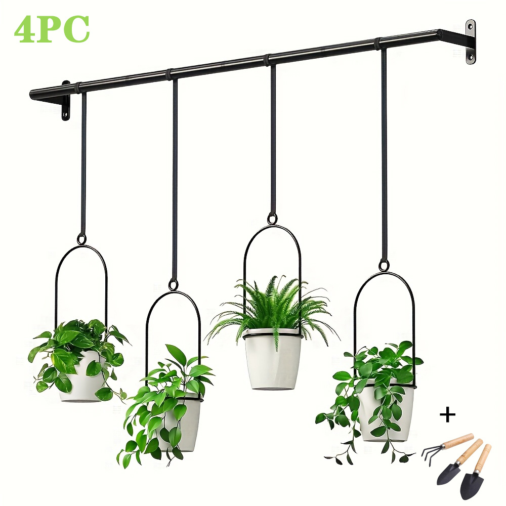 TEMU An Adjustable And Expandable Kitchen Storage Rack With1/4 Flower Pots (11.8 To 18.1 Inches In Diameter); Featuring A Metal Frame Structure,