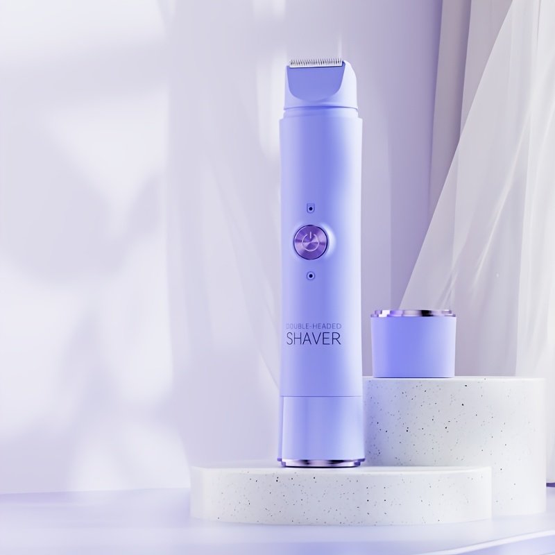 Image of 1pc Double-headed Electric Hair Removal Device For Women, Rechargeable And , Designed For Body, Intimate Areas, And Bikini Trimming.