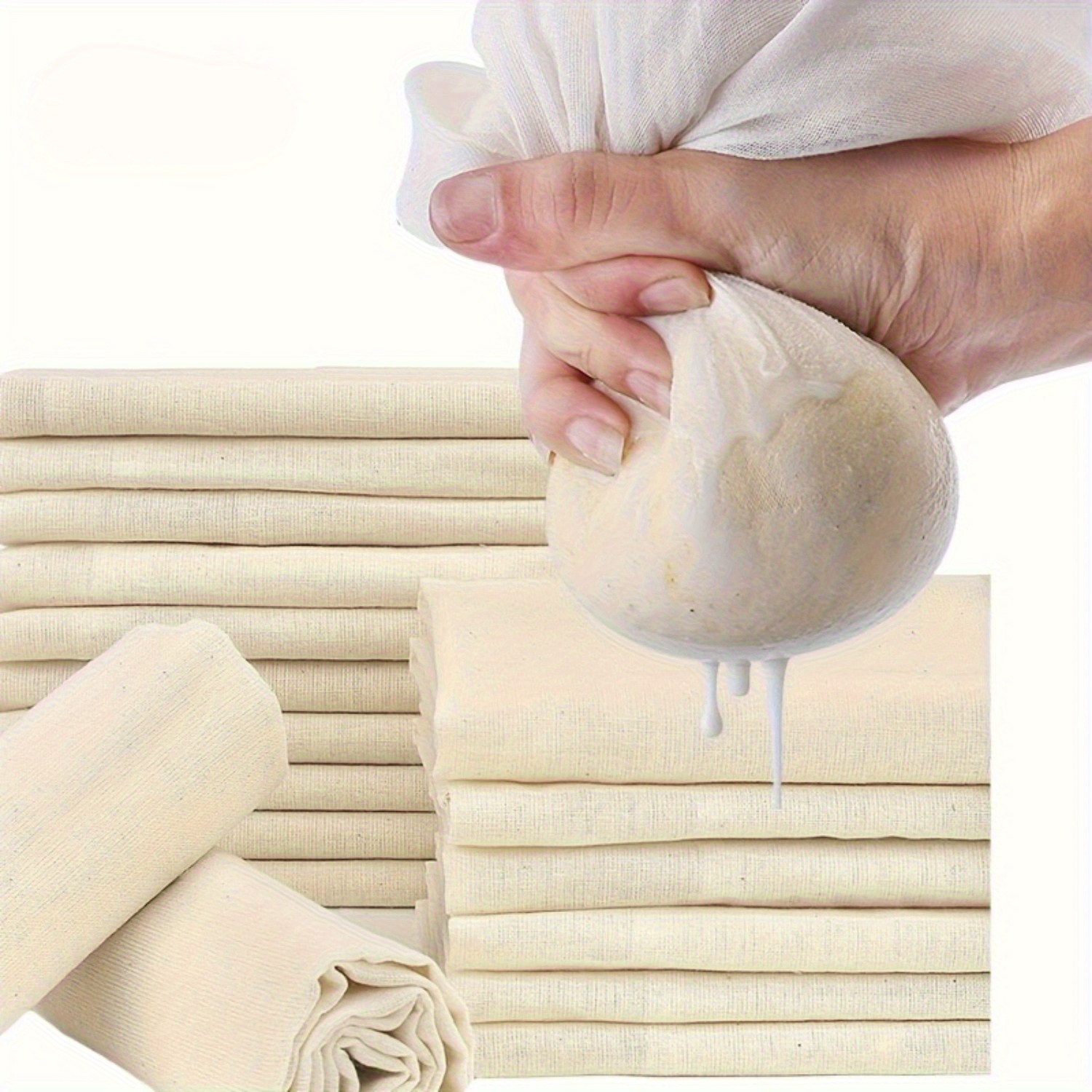 2pcs unbleached cheese cloths reusable and washable gauze with edge locks 48 26x48     cooking baking and cheesemaking   and durable kitchen essentials smooth texture ideal for straining liquids and drying herbs