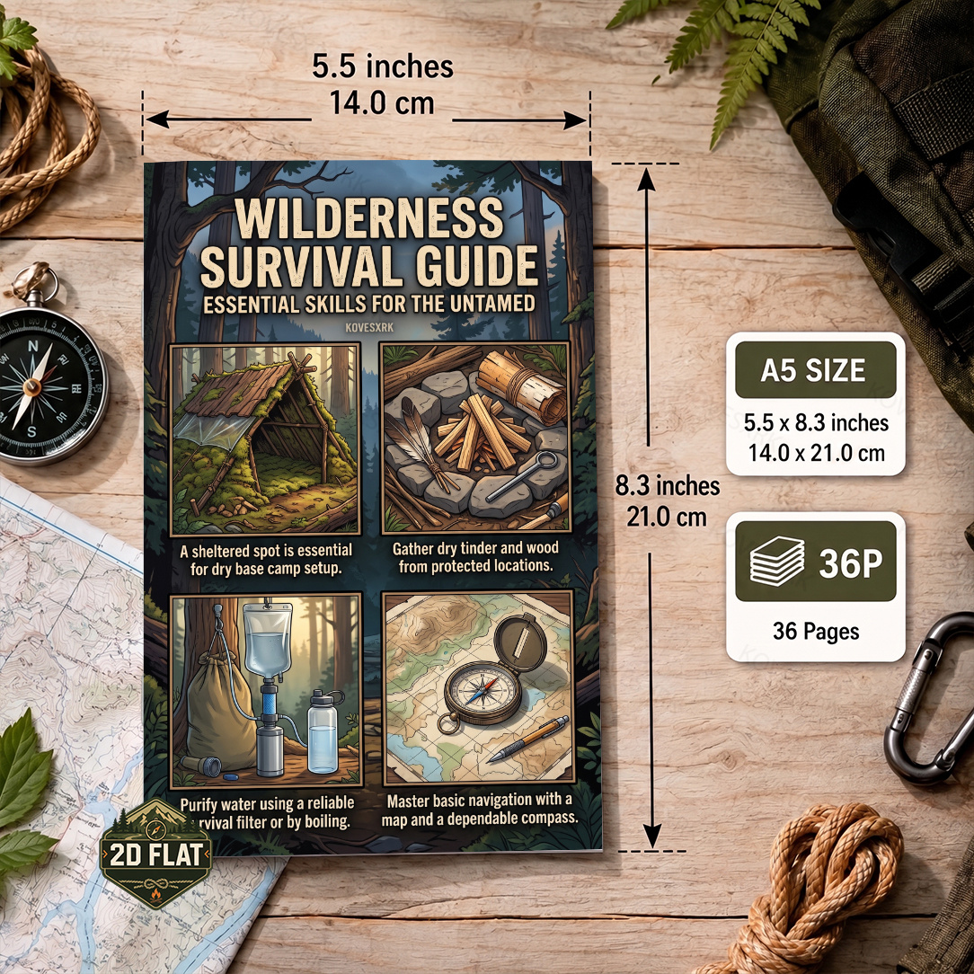 Wilderness Survival Manual with Illustrated Outdoor Guide
