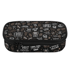 large capacity pencil bag 1pc large capacity pencil case hand drawn football theme design with helmets and star multifunctional pencil bag ideal for college office and travel