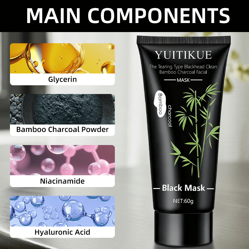 YUITIKUE Masque Charbon Purifiant Anti-Poils de Nez Type Déchirant - Nettoyage en Profondeur, Conception à Détacher, Doux pour Hommes & Femmes, Rafraîchissant & Non Irritant, Masque Spécial pour Poils de Nez & Visage, Tous Types Beige Clair, Dissolvant de Poils de Nez, Routine de Soin
