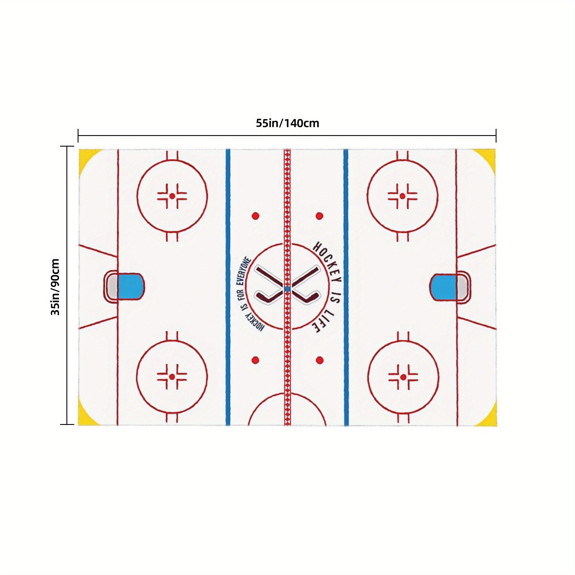 TEMU 1 Housse de table "Hockey Is Life" avec imprimé paysager, fabriquée à pour salle à manger, bureau ou bureau d'écriture - Décoration intérieure,