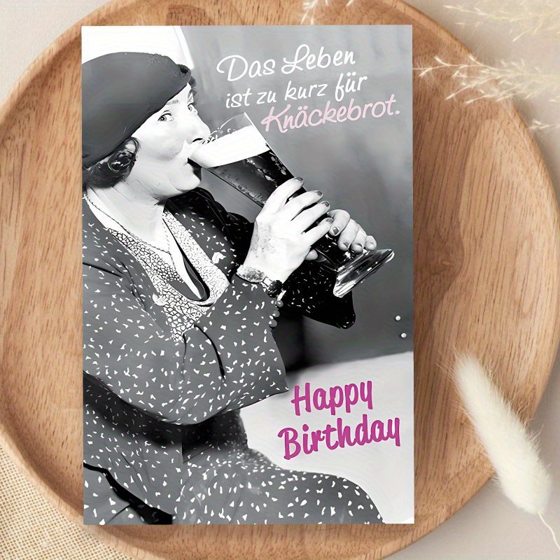 E-shop Spaßige Deutsche Vintage-Fotos Geburtstagskarte, für Jeden Anlass, Ideales Geschenk für Freund Schwester Sohn Tochter Ehemann Freundin Freund