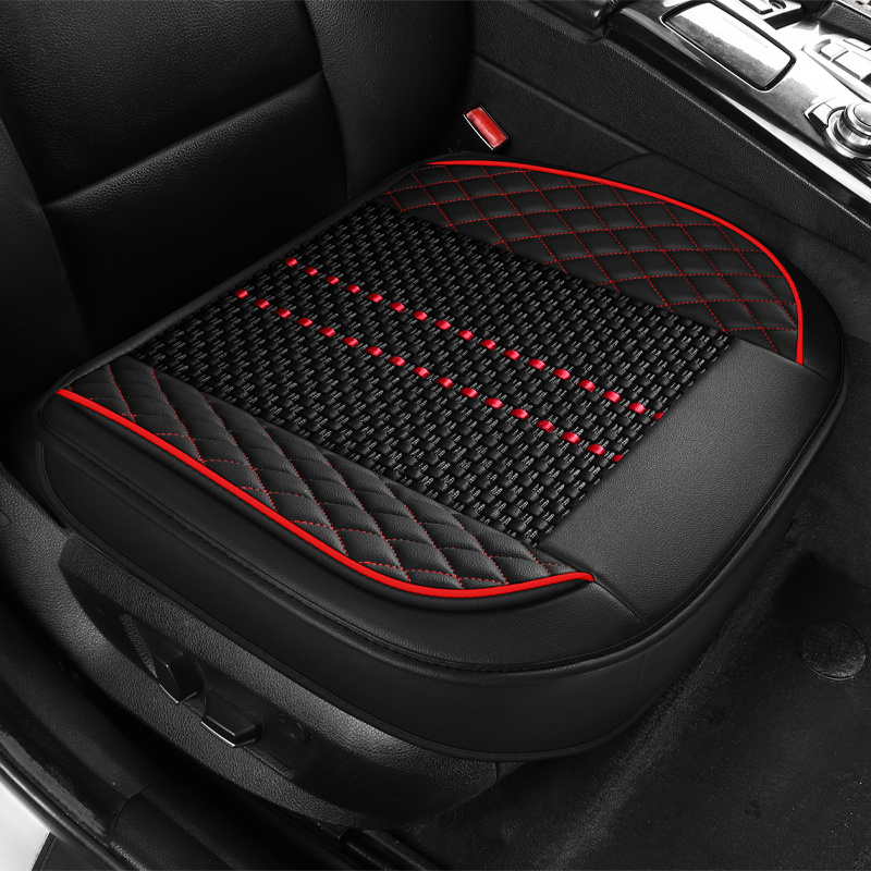 TEMU 1pc, Car Seat Cushion, , Full Coverage, Small Diamond Style, No Binding Required, Breathable, Front Seat, No Backrest, Single Seat Pad, Suitable