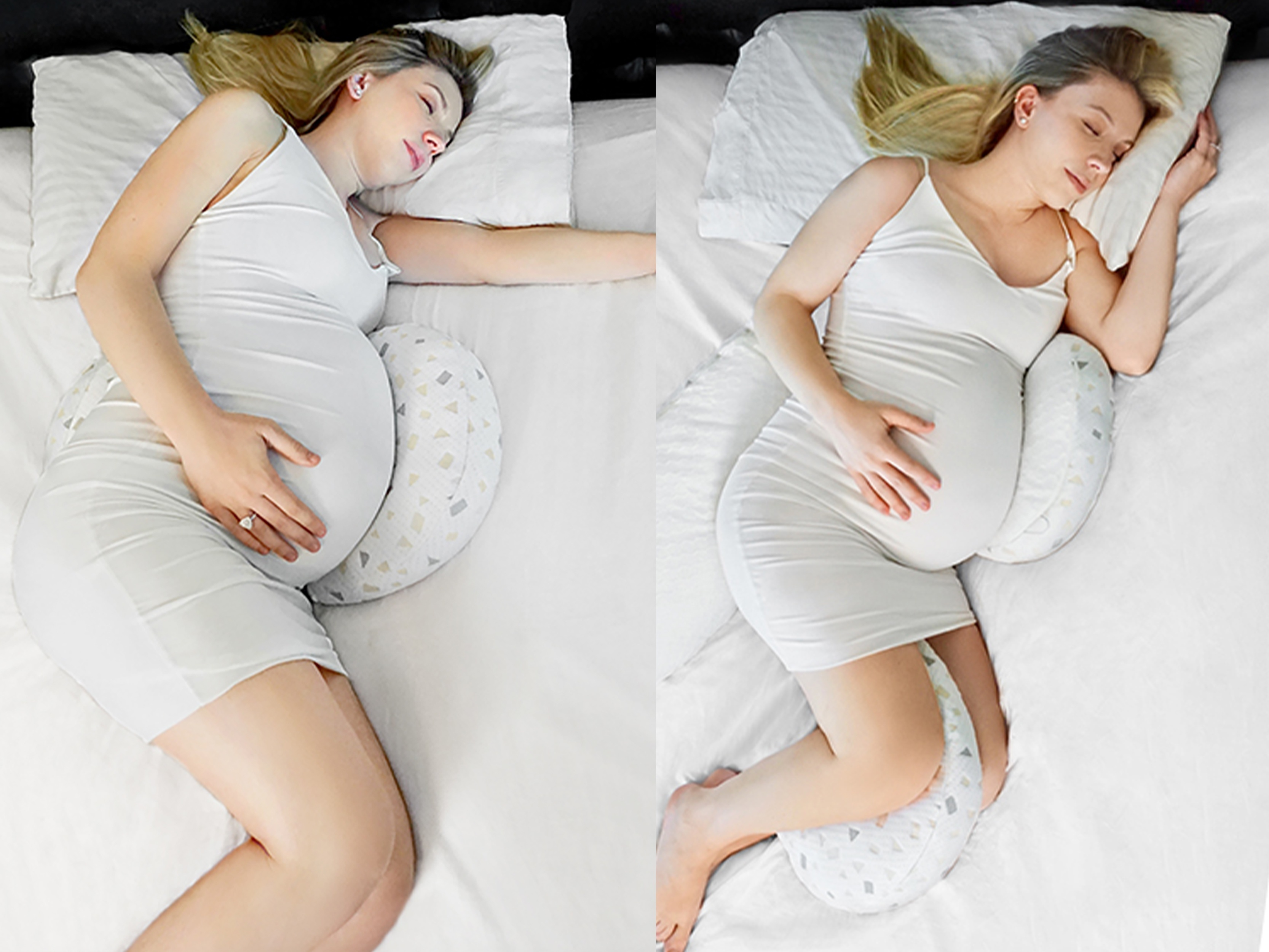 1pc u shaped maternity pillow   lumbar support cushion with hidden zipper removable pillowcase breathable design for side   details 4