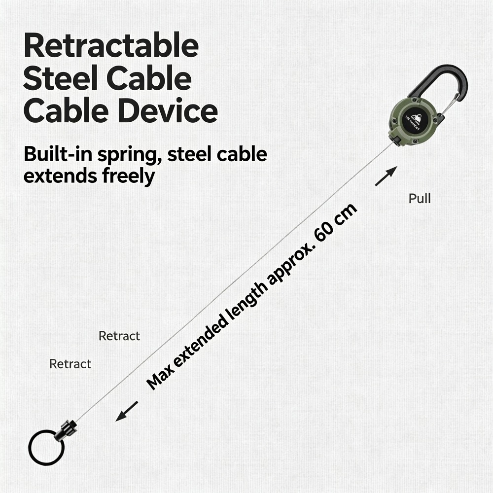 Anti-Lost Retractable Clip & Orienteering Bearing Compass Set