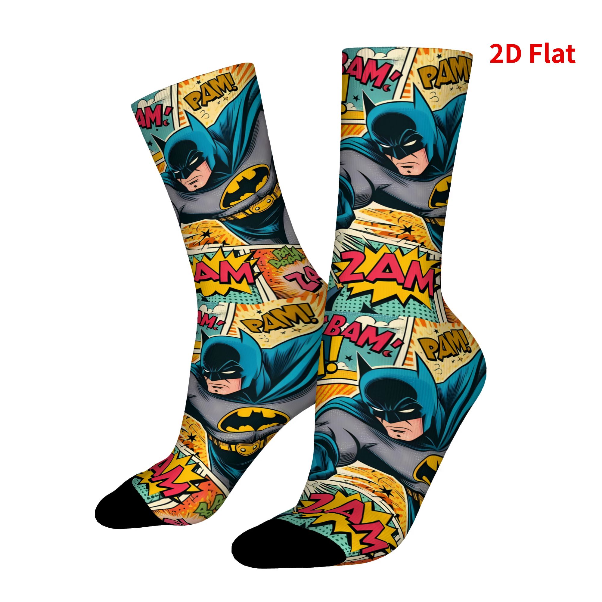 TEMU Batman Men For Man's Sock Soft Fashion Outdoor Activities And Casual Wear 2d Print Design Fun