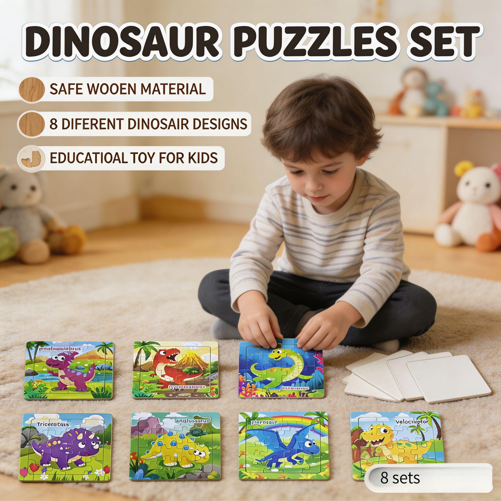 Children's Educational Floor Puzzle - Dinosaur World, 128pcs