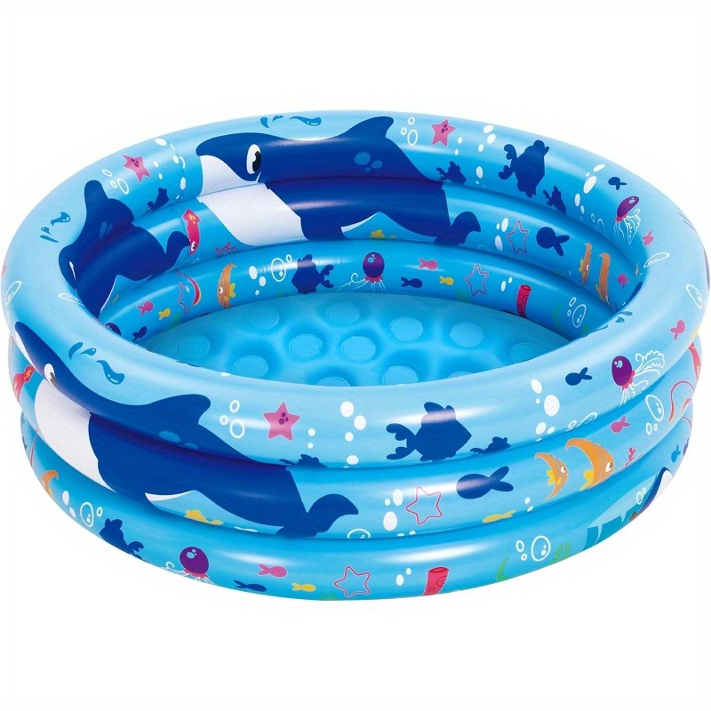   34 x10 inflatable die pool with   pattern 3 ring   for s dogs 90lb capacity portable   play pit for summer parties   pet cooling   play area durable inflatable for halloween christmas event party supplies