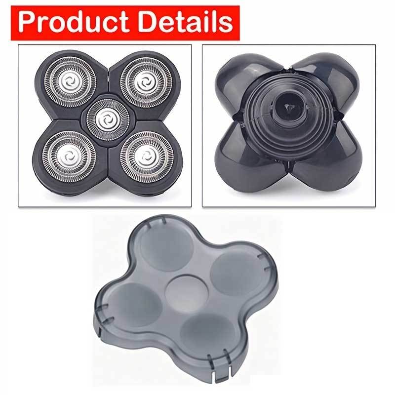 TEMU 1pc Miguan 5 Head Shaver Heads Replacement Suitable For Electric Razor, Compatible For Bald Head Shaving, Face & Head Shaver Blade Heads Refills