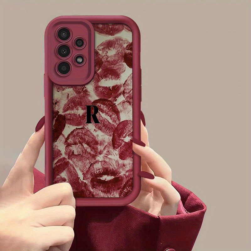 TEMU Phone Case - Fashion R Pattern Phone Case For Galaxy A05s/a13/a14/a15/a23/a24/a25/a32/a33/a34/a35/a52/a53/a54/a55/s20/s21 Fe/s22 Ultra/s23/s23