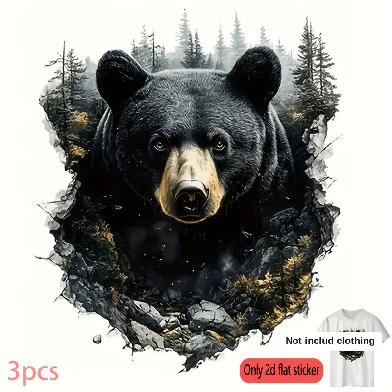 TEMU 3pcs, Iron-on Patches High Definition 3d Stickers Manual Personalized Heat Transfer Stickers Removable Appliqués Suitable For Backpacks Pillows