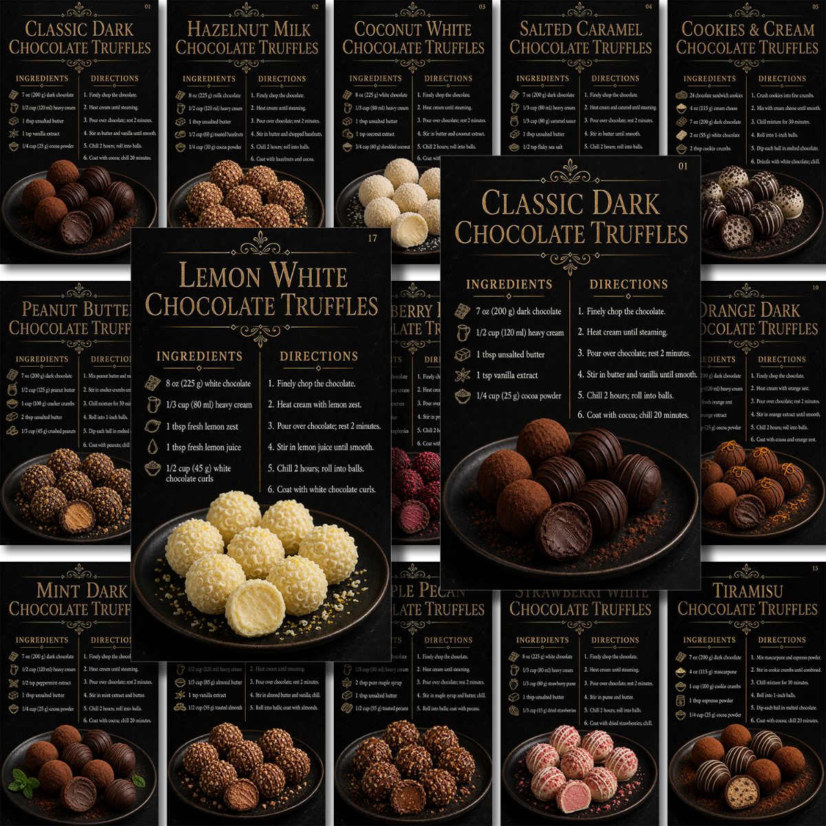 TEMU 20pcs Recipe& Gift-making Cards, 20 Flavor Dessert Recipes With Ingredients& , Beginner-friendly Baking Guide For Home Bakers, Christmas,