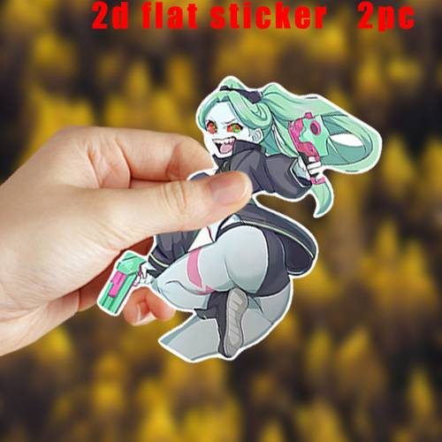 2pcs cartoon anime sticker decal suitable for laptops trucks mobile phones motorcycles windows tablets and cup decorations