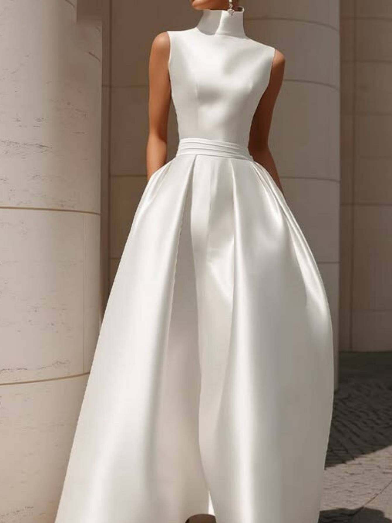 knee length elegant navy blue dress Short Sleeve Classy Knee-Length Party Dress 8524 Navy / Small main image 1