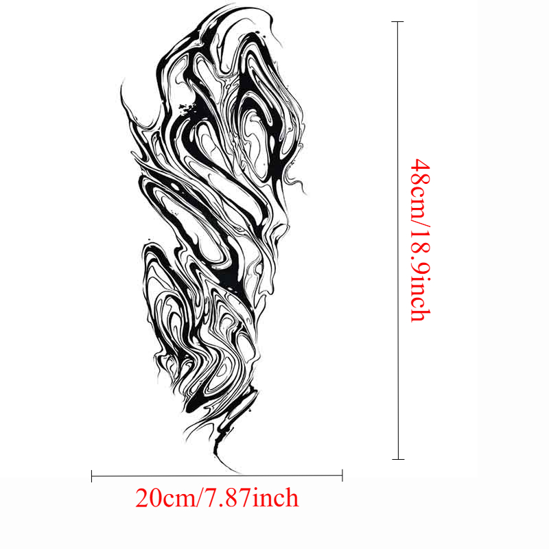 Image of 1pc Body Arm Shoulder Tattoos For Men Women Gothic Temporary Tattoos Waterproof Funny Body Decoration Halloween Body Art Fake Tattoos Makeup Y2k