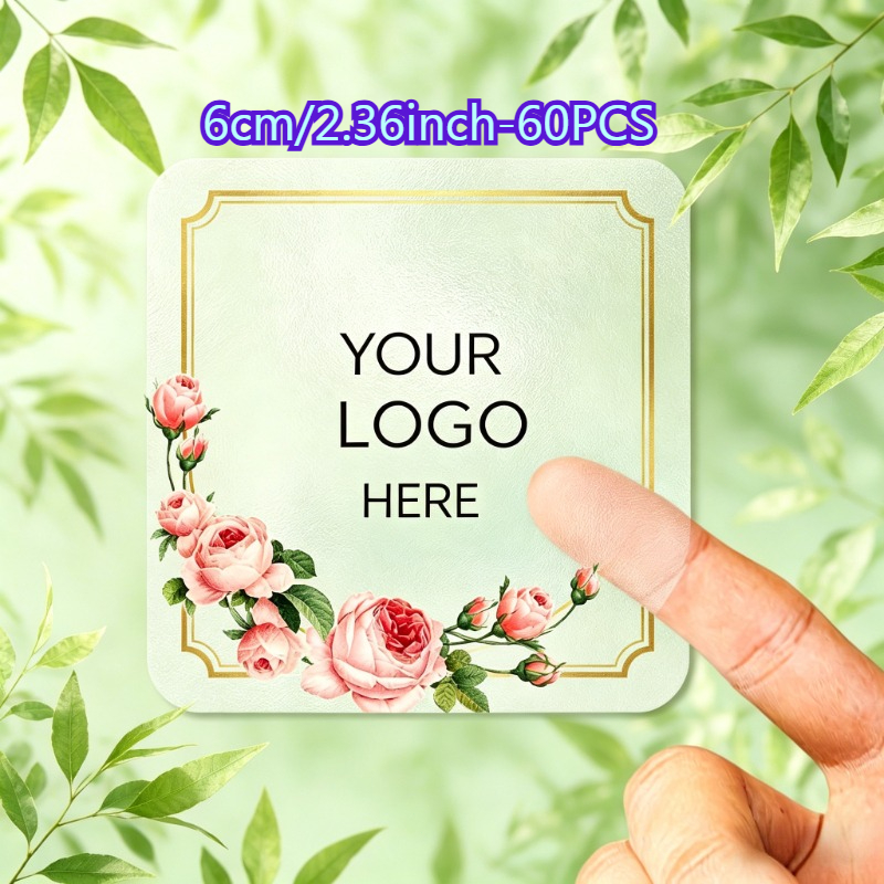 TEMU Custom Transparent Stickers, Multiple Sizes: 3/4/5/6/7cm, Personalized Stickers, Logo Stickers, Commercial Stickers, Labels, Postage Labels,