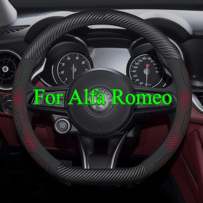 TEMU Coprivolante in fibra di carbonio e pelle scamosciata per modelli Alfa inclusi , Stelvio, , 159, 147, 156 e Mito , progettato come accessorio