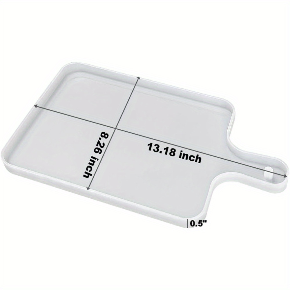 TEMU 13.18'' X 8.26'' X 0.5'' Charcuterie Board Mold, Large Deep Searving Tray Silicone Molds For Epoxy Resin, Cutting Board Mold For Resin, Serving