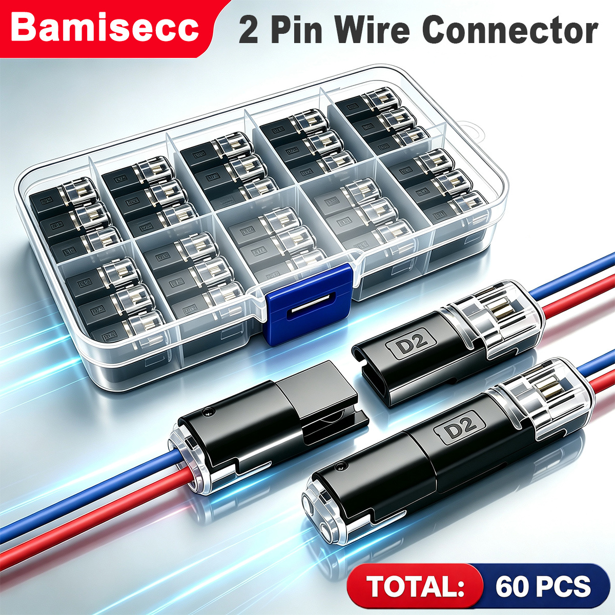 TEMU 60pz/20pz Terminali a pin , connettori a pin plug-in, isolamento in PVC, aggiunte per rapide