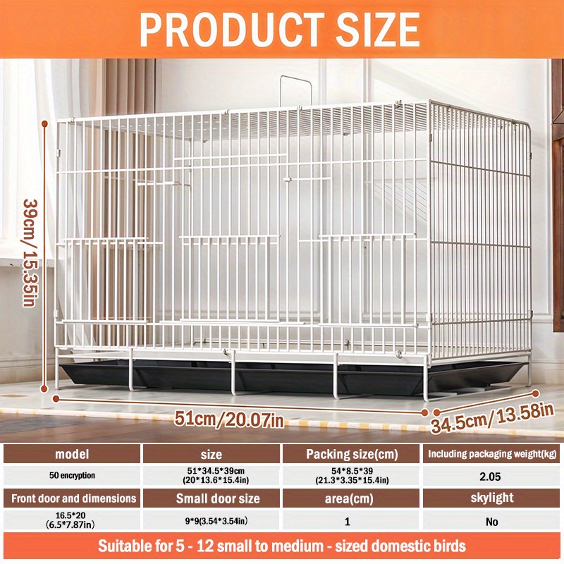 Spacious Collapsible Aviary With 5 Additions, Ideal For Pigeons, Parrots, Small Birds, Budgerigars, And Thrushes - Perfect For Breeding And Housing