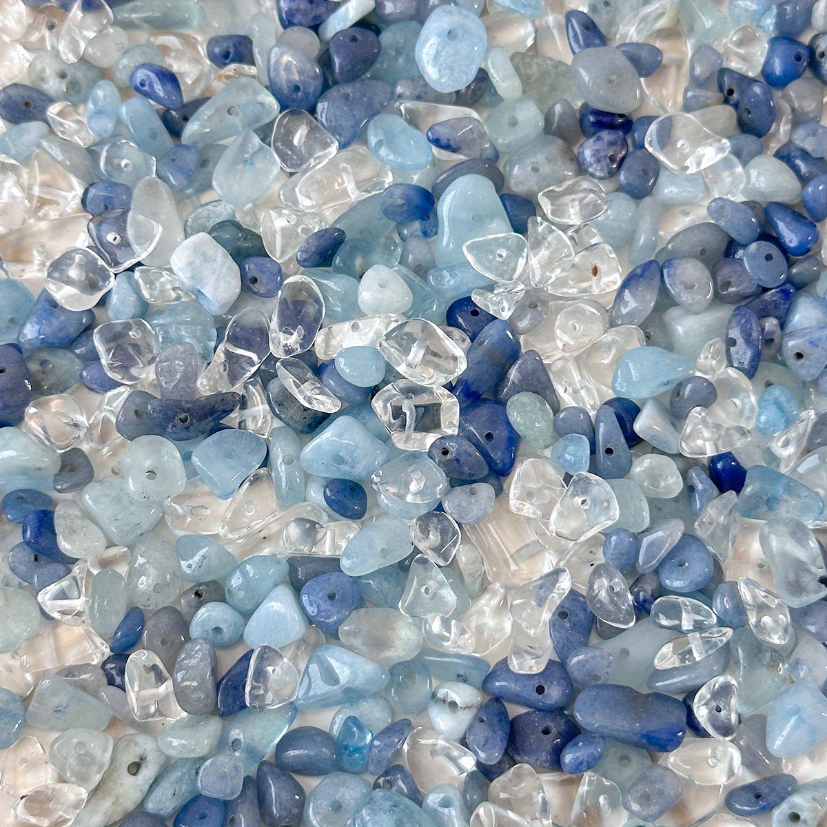 Image of 10g Irregular Blue Stones For Bracelet And Necklace Additions, Loose Bead Materials