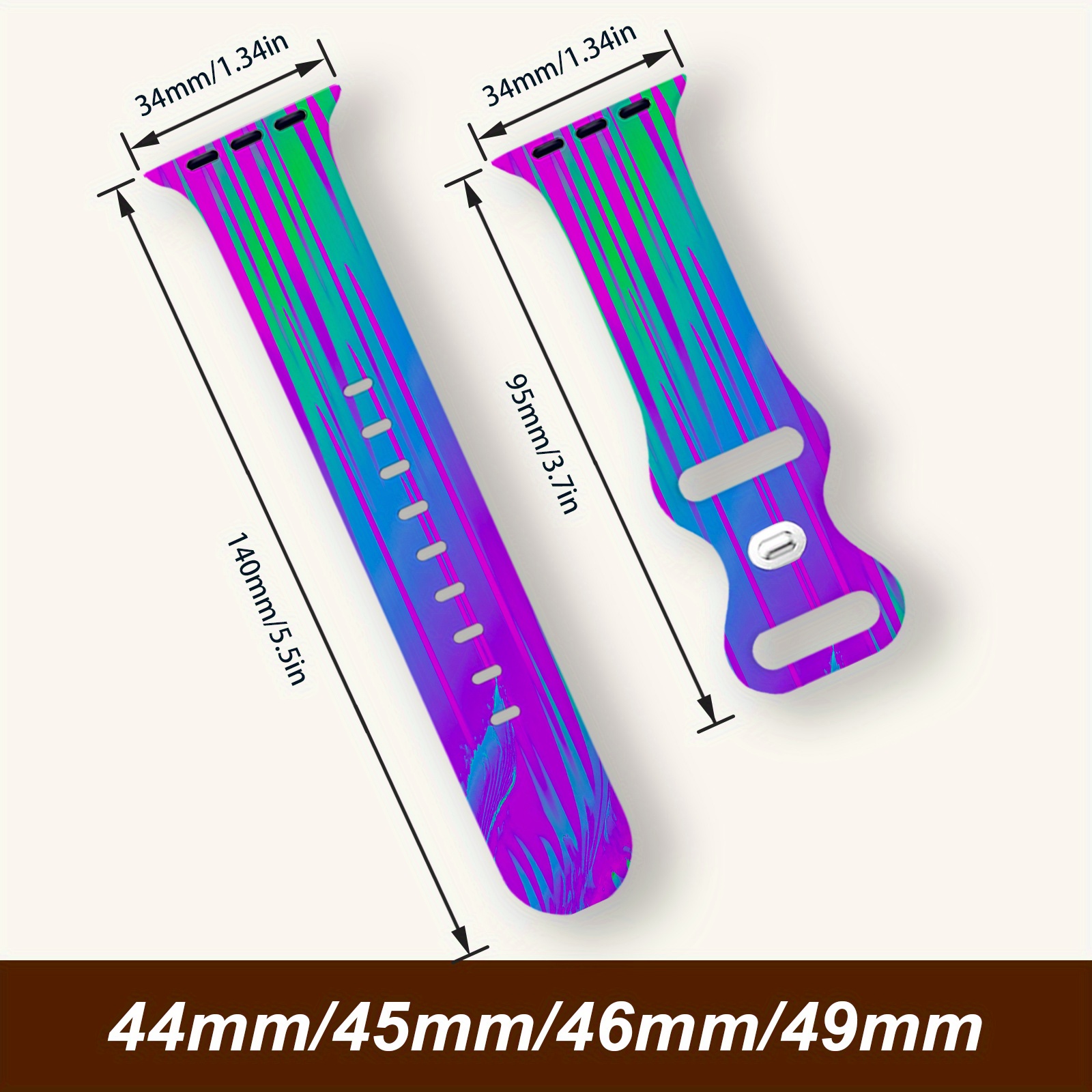 TEMU Cinturino in silicone compatibile con Apple Watch 38 mm 40 mm 41 mm 42 mm 44 mm 45 mm 49 mm per donna regalo vestiti eleganti motivo cinturino