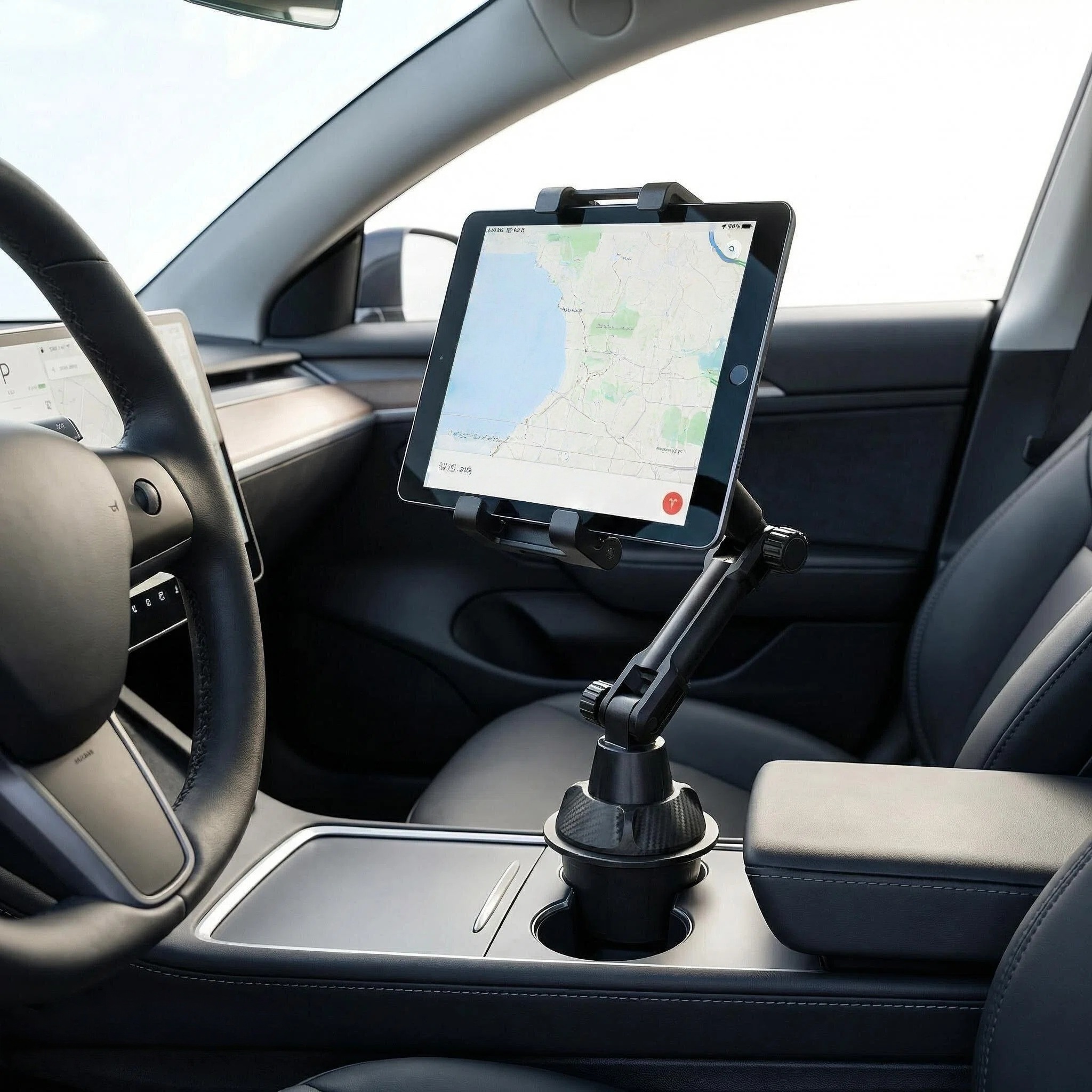 TEMU A 2-in-1 Car Tablet And Phone Holder With An , Suitable For 4-13 Inch Phones And Tablets