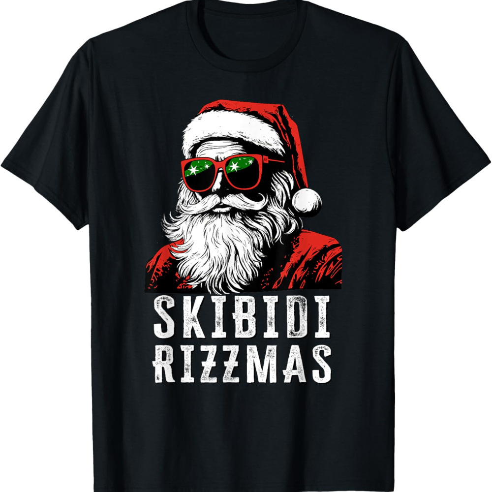 

Christmas Santa Claus T-shirt, Men T-shirt 180g Cotton Soft T-shirts Christmas T-shirt Men' Trend Cotton Round Neck Casual Letter Printed Short Sleeve Graphic T-shirt Zy