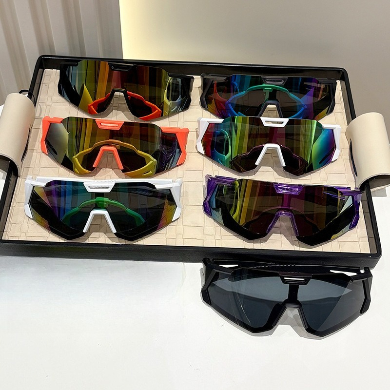 TEMU 7pcs New European And American Personalized Large-frame Fashion Glasses Outdoor Sports Unisex Glasses Fashion , Photo, Party Glasses High-end