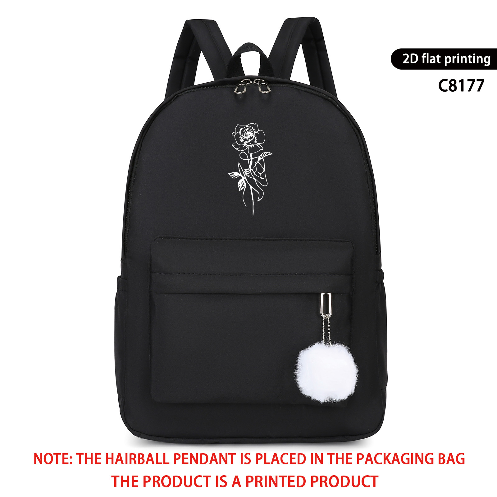 TEMU 1pc Easy Versatile Floral Print Backpack For Travel And Leisure, Large Capacity Casual Bag Multifunctional Book Bag Suitable For College Use And