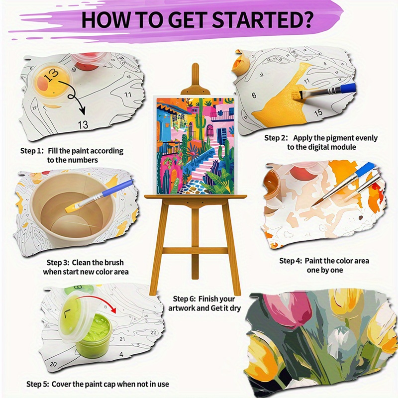 Unique Architecture DIY Acrylic Painting by Numbers Kit