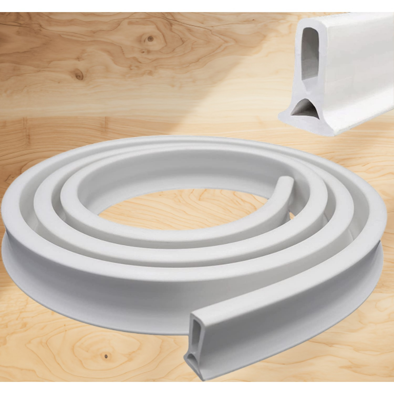 200cm Flexible Silicone Shower Seal Strip - Waterproof Barrier For Doors, Sinks & Floors