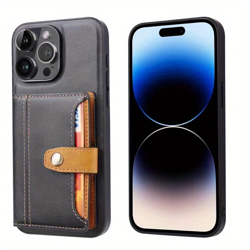 TEMU Phone Case: Phone Case For Iphone 16/15 Pro/13 Pro Max, Back Cover With Card Slot, Card Holder, Color-
