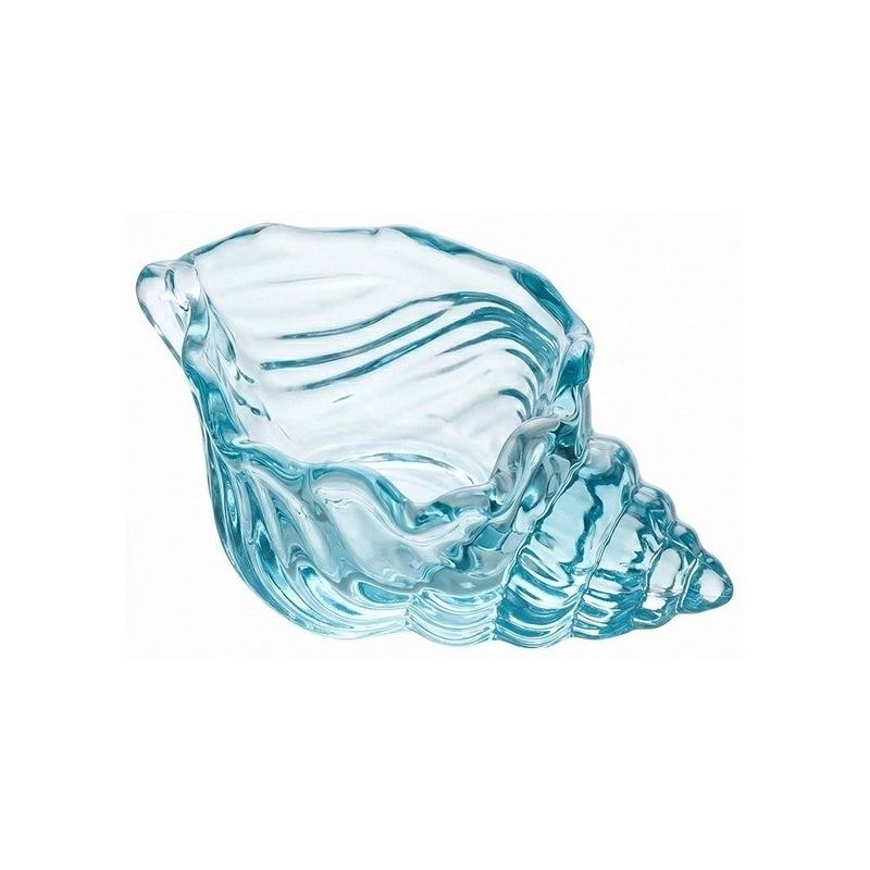 TEMU Nordic Minimalist Ocean-colored Seashell Glass Candle Holder, Creative Shell-shaped Ornament, Hand-blown Translucent And Shadow, Holiday Decor,