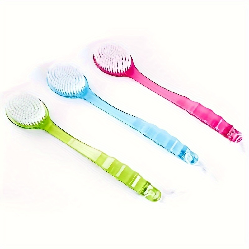 1pc long handle bath brush ergonomic grip for back legs feet   soft nylon bristles non   ideal for   or as a valentines back to school gift no electricity battery needed bath shower scrub tool Product details 4