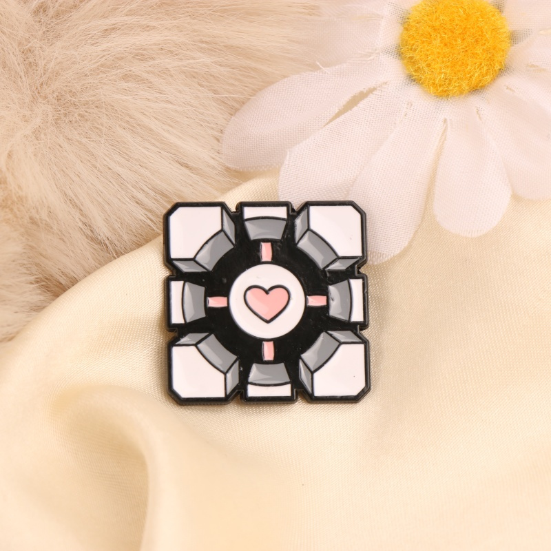 TEMU 1 Broche de jeu Portal, badge en émail élégant pour amplifier et le tempérament, cadeau d'accessoire parfait pour pendant les fêtes