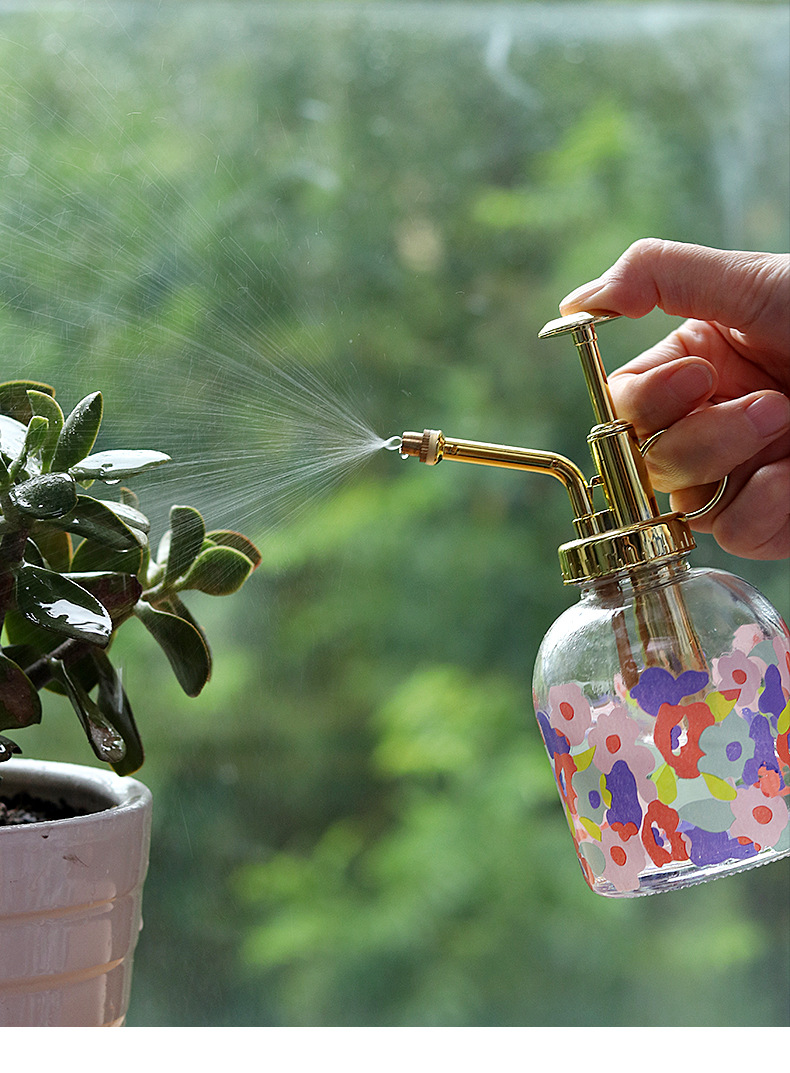 1pc heavy duty glass watering can   release   hand sprayer suitable for lawn garden outdoor plant care glass sprinkler can Product details 0