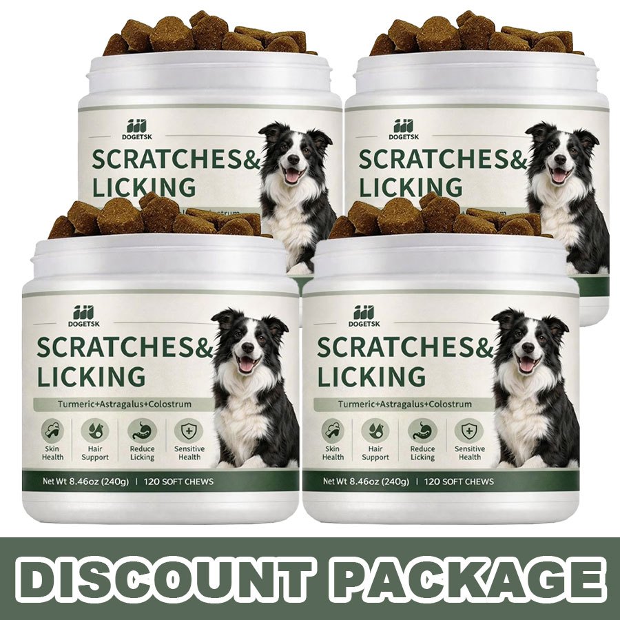 TEMU [4pcs ] Dog Health -3 Chewable Tablets, Chicken-flavored Light Beige Hair Supplement, Containing Probiotic , Reduces Scratching | Dog Skin