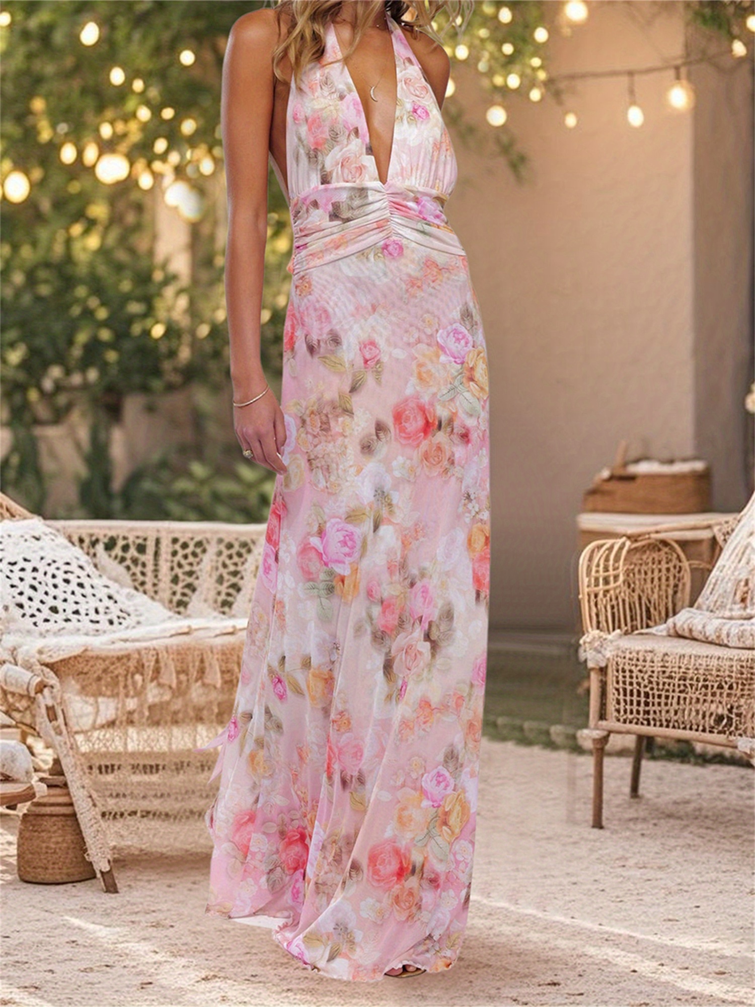 linen beach dress with sleeves White Cotton Linen Goddess Kaftan Dress, Deep V Neck Kaftan Dress