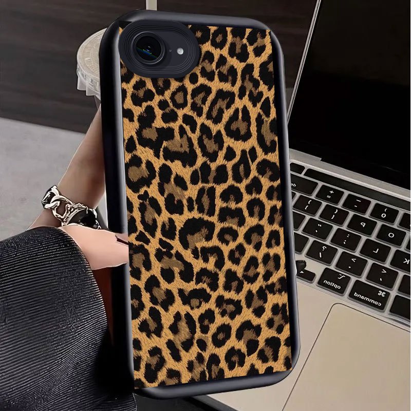 TEMU Phone Case - Compatible With For Iphone 17e, This Case Features A Flexible Silicone Design Shockproof And Showcases A Vibrant Leopard Print
