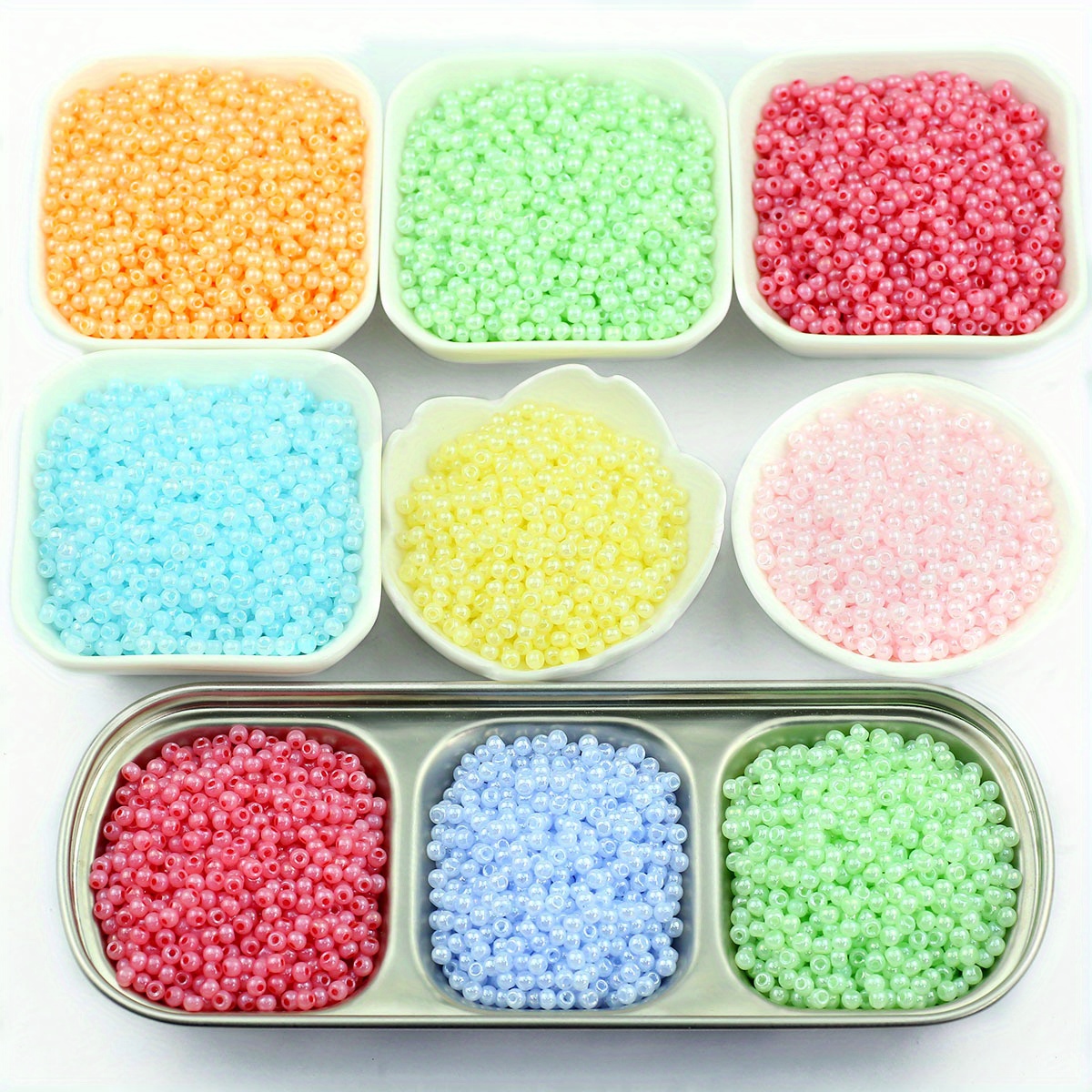 450pcs 4mm Glossy Small Round Loose Beads for DIY Jewelry