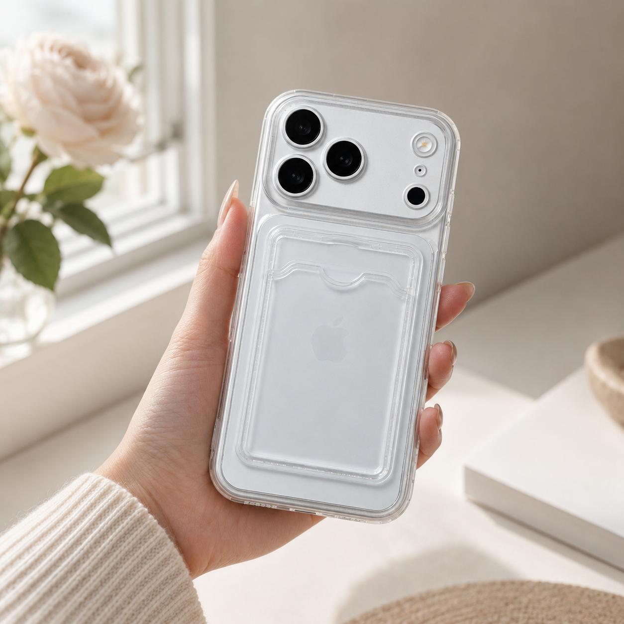 Phone Case: Phone Case- Transparent Phone Case With Card Holder For Iphone 17, Air 16, 15, 14, 13, 12, 11 Pro , Tpu Soft Protective Phone Case, Perfect Gift For .