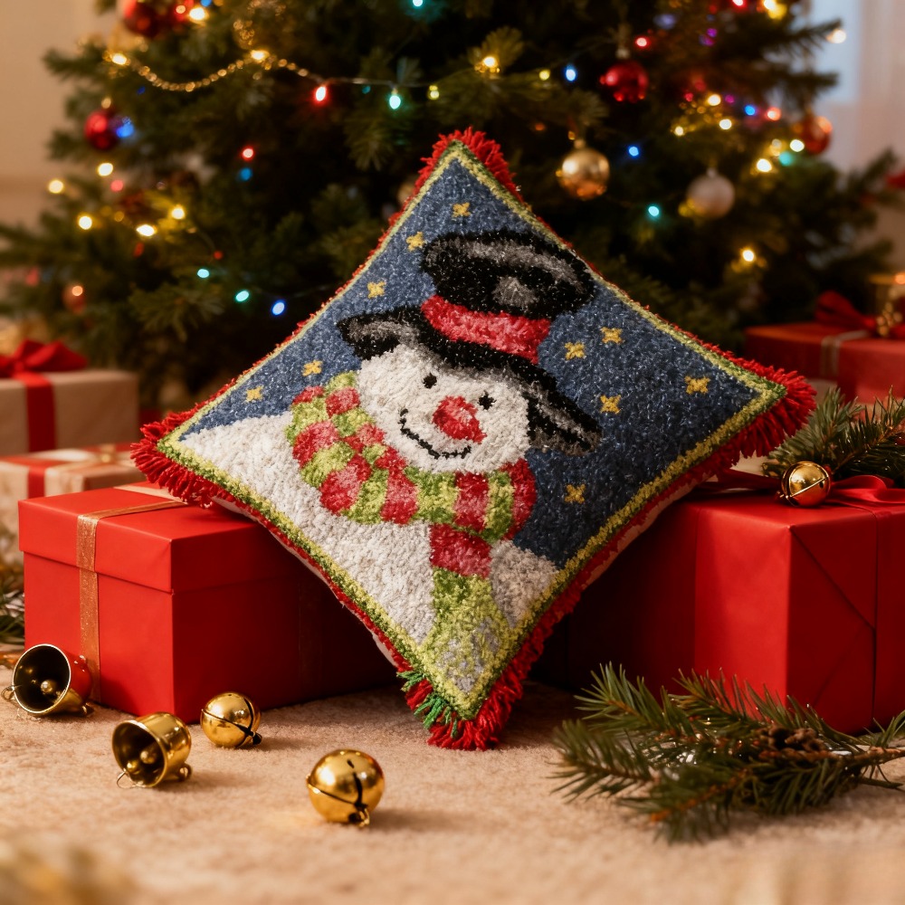 Beginner-Friendly Latch Hook Kit with Pre-Printed Canvas