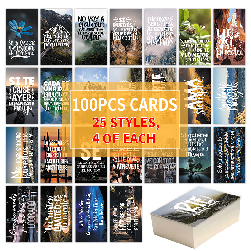 

100pcs Inspirational Cards - Motivational Paper Cards For , Thanksgiving, Valentine's, Easter Gifts