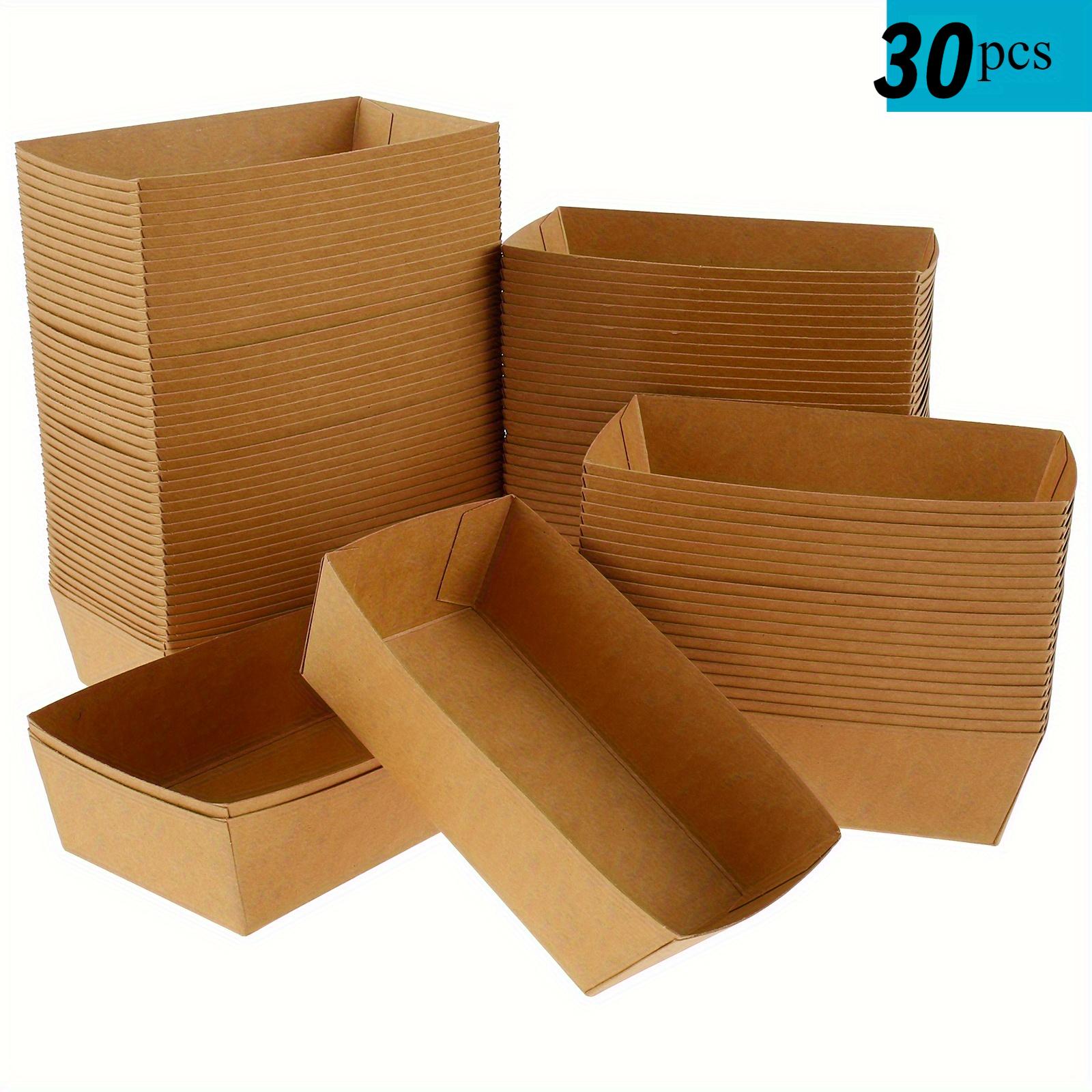 Image of Wooden Paper Boat Tray, Disposable Oil-proof , Leak-proof Service Tray Suitable For , Hamburgers, Fried Chicken, Parties, Picnics, Barbecues, Family Gathering Supplies