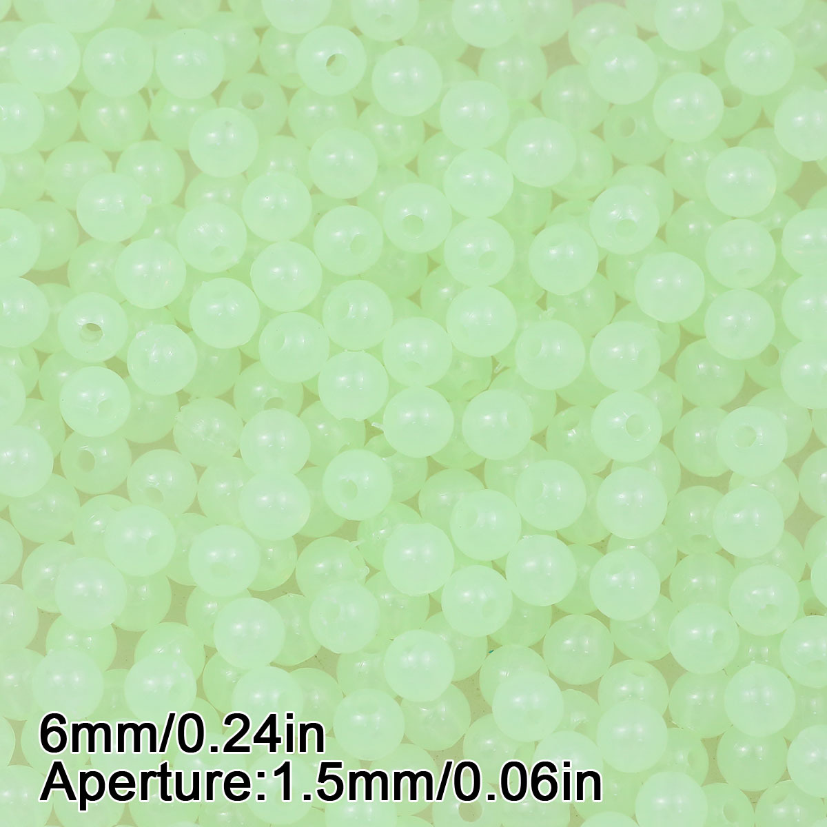 TEMU 200/400 Stück 6mm Harz Leuchtperlen, Perlen und Perlen-Sortimente, Schmuckherstellung und Hängende Dekorationen, Ideal für Geschenkgeschäfte