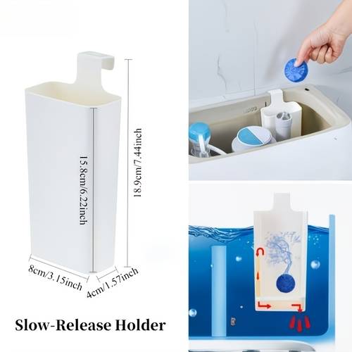 a replacement component for water tanks a sturdy toilet dispenser that prolongs the cleaning of toilets serving as a useful and practical addition for restrooms