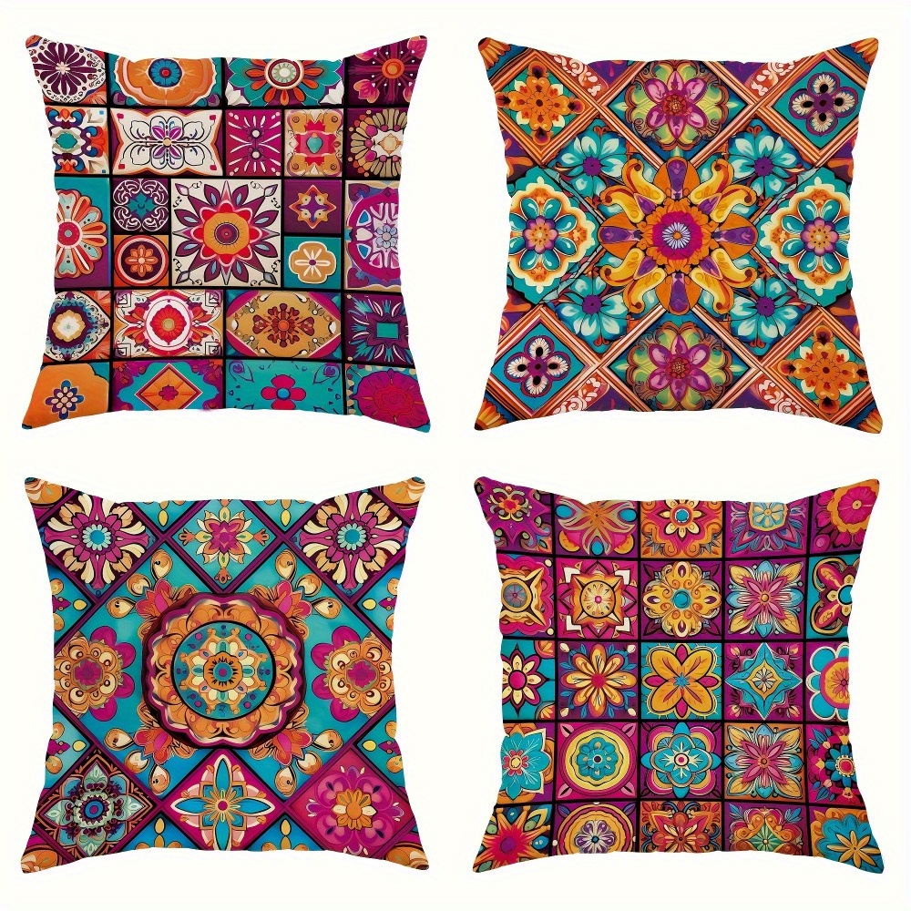 Snycler Juego De 2 Fundas De Almohada Bohemias De 20 X 20 Pulgadas